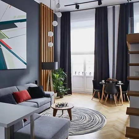 Stylish With Mezzanine And Balcony By Ecru Wwa60 Lejlighed Warszawa